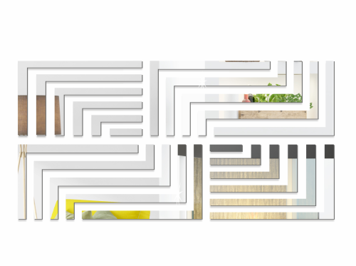 Lustro prostokątne ozdobne Illusion 140 x 70cm naklejane