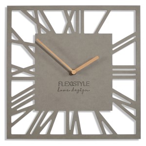 Zegar ścienny Loft Piccolo kwadratowy szary 30cm