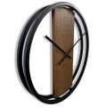 Zegar ścienny drewniany LOFT OVAL brązowy 50cm