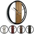 Zegar ścienny drewniany LOFT OVAL brązowy 50cm kolory