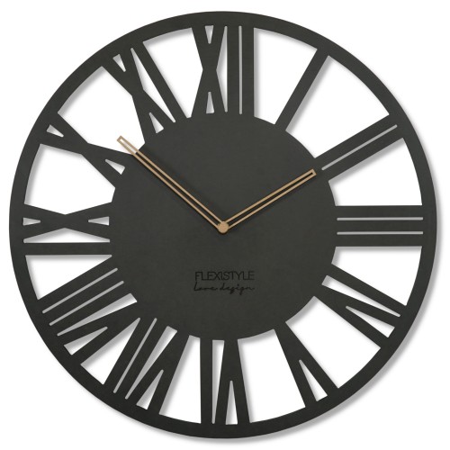Duży zegar ścienny Loft Adulto 50cm czarny