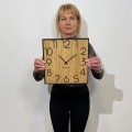 Drewniany zegar ścienny Wood Square 30cm model