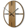 Drewniany zegar ścienny dębowy Unique 50cm