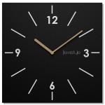 Scandic square wall clock 30cm black