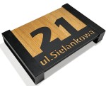 Tablica adresowa na dom Loft plexi drewiana 30x40