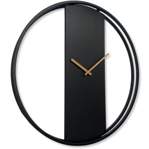 Zegar okrągły czarny LOFT OVAL metal 80cm