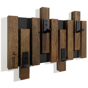 Wieszak ścienny na ubrania Lamele Mini 40cm brązowy