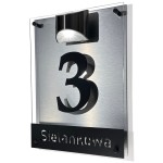 Tabliczka z numerem domu podświetlana solarna 30x40