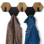 Wieszak ścienny na ubrania Hexagon 56cm