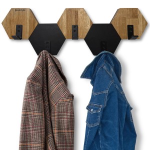 Wieszak ścienny na ubrania Hexagon 56cm