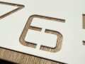 Zegar ścienny DIGITS dębowy 60cm biały