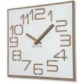 Zegar ścienny DIGITS dębowy 40cm biały