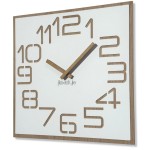 Zegar ścienny DIGITS dębowy 40cm biały