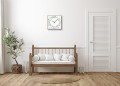 Zegar ścienny DIGITS dębowy 40cm biały
