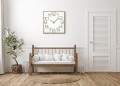 Zegar ścienny DIGITS dębowy 60cm biały