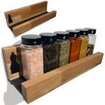 Drewniana półka na przyprawy wisząca 30cm