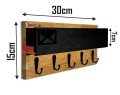 Drewniany wieszak na klucze 30cm