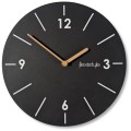Zegar ścienny Scandic 30cm czarny cichy do salonu