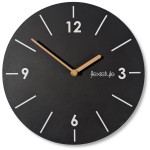 Zegar ścienny Scandic 30cm czarny cichy do salonu
