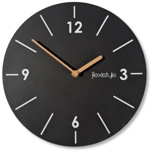 Zegar ścienny Scandic 30cm czarny cichy do salonu