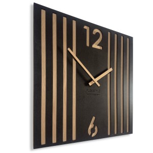 Black wall clock Lamele 50 cm