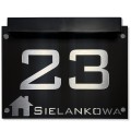 Tabliczka z numerem domu podświetlana solarna 40x30