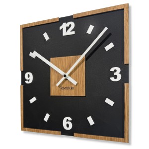 Modern Scandi wall clock for the living room, black