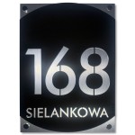 Tabliczka z numerem domu czarna aluminium 30x40