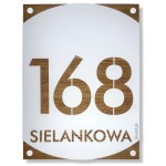 Tabliczka z numerem domu biało drewniana 30x40