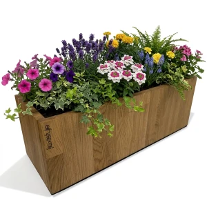 Donica drewniana dębowa na taras do salonu 60x40x20cm