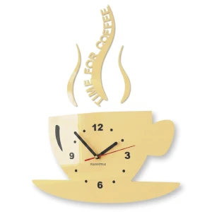 Kitchen wall clock CUP Ecru