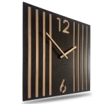Black wall clock Lamele 30 cm