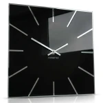 Black wall clock EXACT 30cm (12in)
