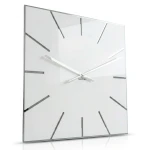 Large white wall clock EXACT 50cm