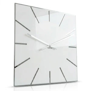 Large white wall clock EXACT 50cm