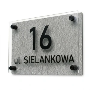 Tabliczka adresowa na dom kamień wzór 2 20x30