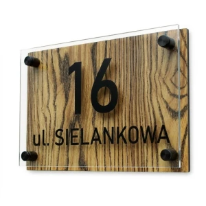 Tabliczka adresowa na dom wood dibond 20x30 