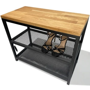 Szafka na buty loftowa dębowe siedzisko 60cm