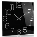 Large black wall clock DIGIT 50cm