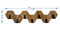 Wieszak ścienny na ubrania Hexagon 77cm