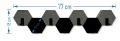 Wieszak ścienny na ubrania Hexagon 77cm