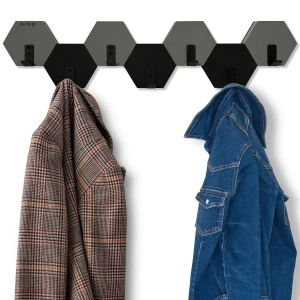 Modern Oak Wall-Mounted Hexagon 77cm