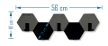 Wieszak ścienny hexagon