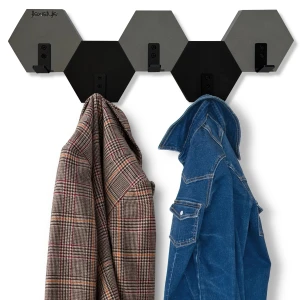 Hexagon Wall Coat Rack 56 cm