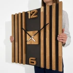 Modern wall clock LAMELAS SQ 60cm