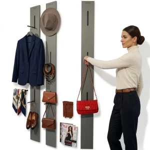 Wooden SLIM Clothes Hanger Grey