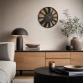 Duży zegar ścienny Roman czarny Loft 50cm