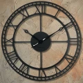 Metalowy zegar ścienny retro czarny 50cm
