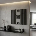 Zegar ścienny czarny LAMELE SQ 60cm