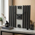 Zegar ścienny czarny LAMELE SQ 60cm